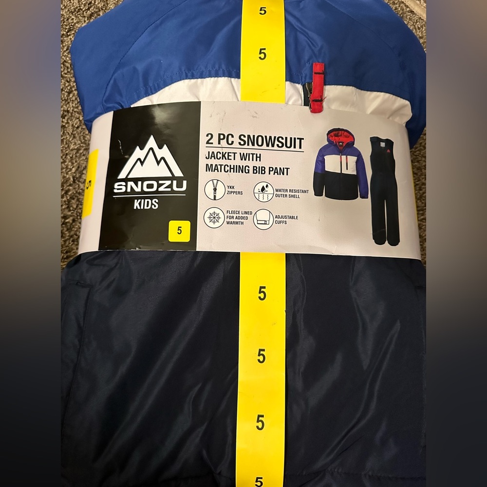 Snozu Kids 2 Piece Snowsuit Size 5
